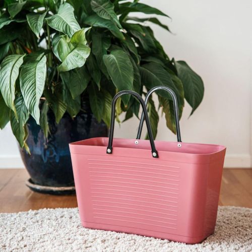 Stor Hinza Green Plastic-veske – svensk designveske av biobasert plast
