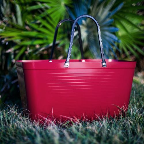 Stor Hinza Green Plastic-veske – svensk designveske av biobasert plast
