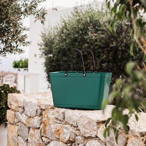 Stor Hinza Green Plastic-veske – svensk designveske av biobasert plast

