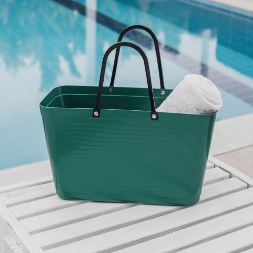 Stor Hinza Green Plastic-veske – svensk designveske av biobasert plast
