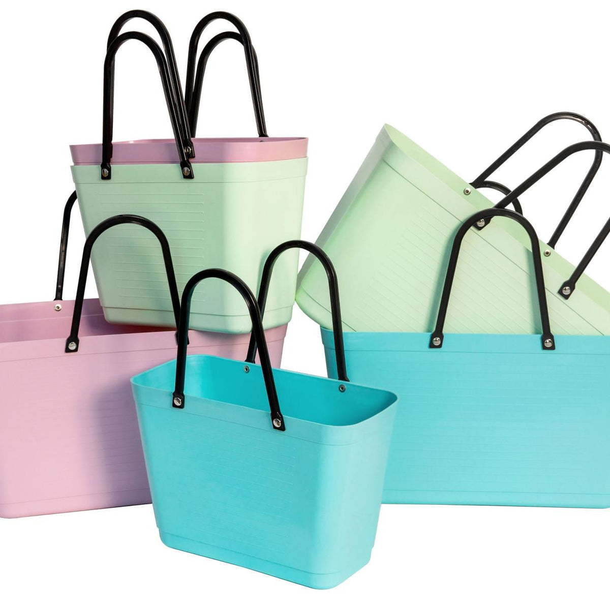 Liten og stor samling  Hinza Green Plastic-veske – svensk designveske av biobasert plast