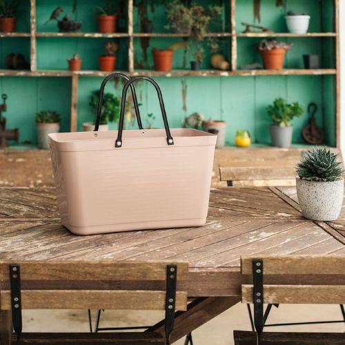 Stor Hinza Green Plastic-veske – svensk designveske av biobasert plast
