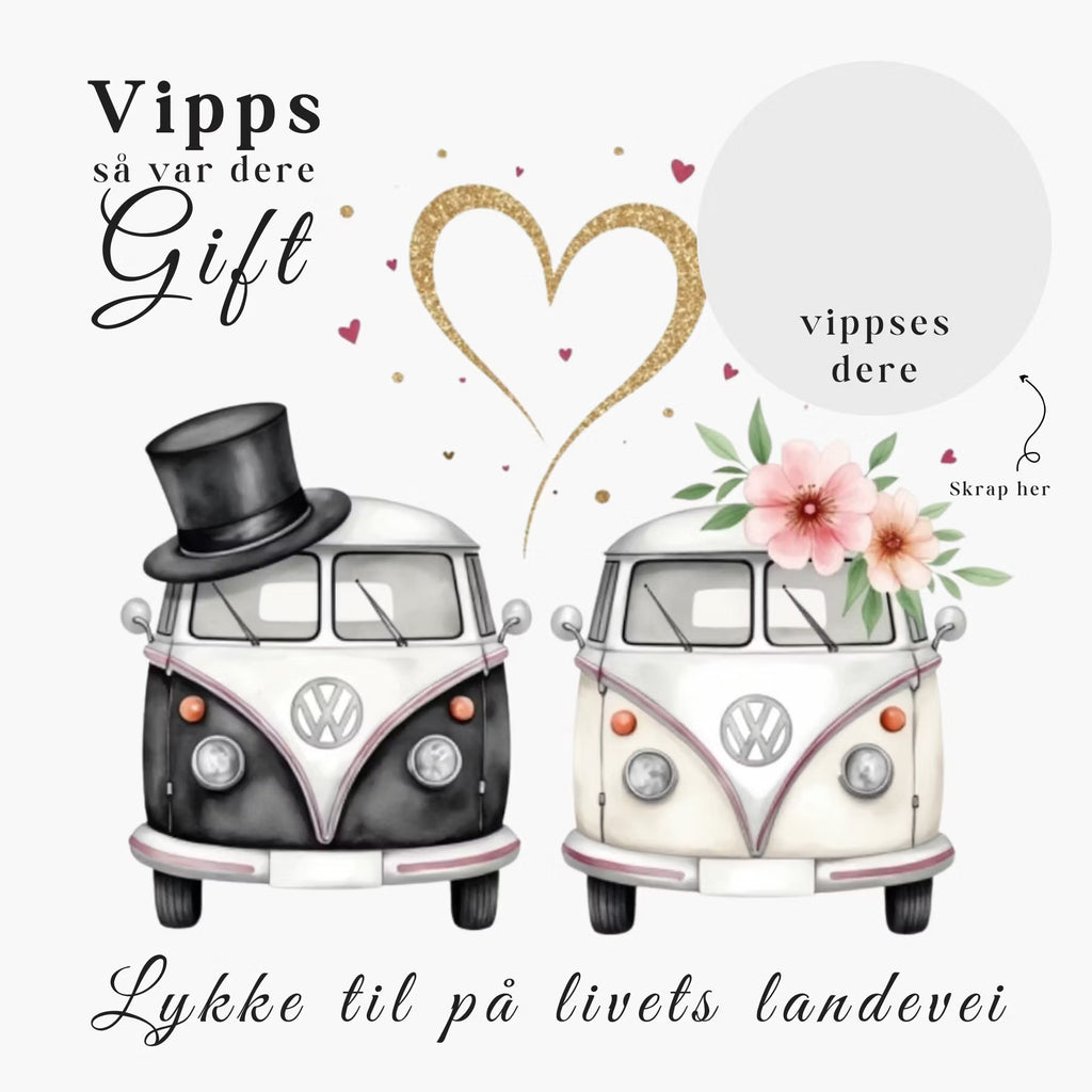 Vipps skrapekort fra Emerense – morsomme og personlige kort til alle anledninger. Skriv gaven, dekk med skrapemerket og la mottakeren skrape frem overraskelsen. Med konvolutt. Finnes også som standard anledningskort uten Vipps.