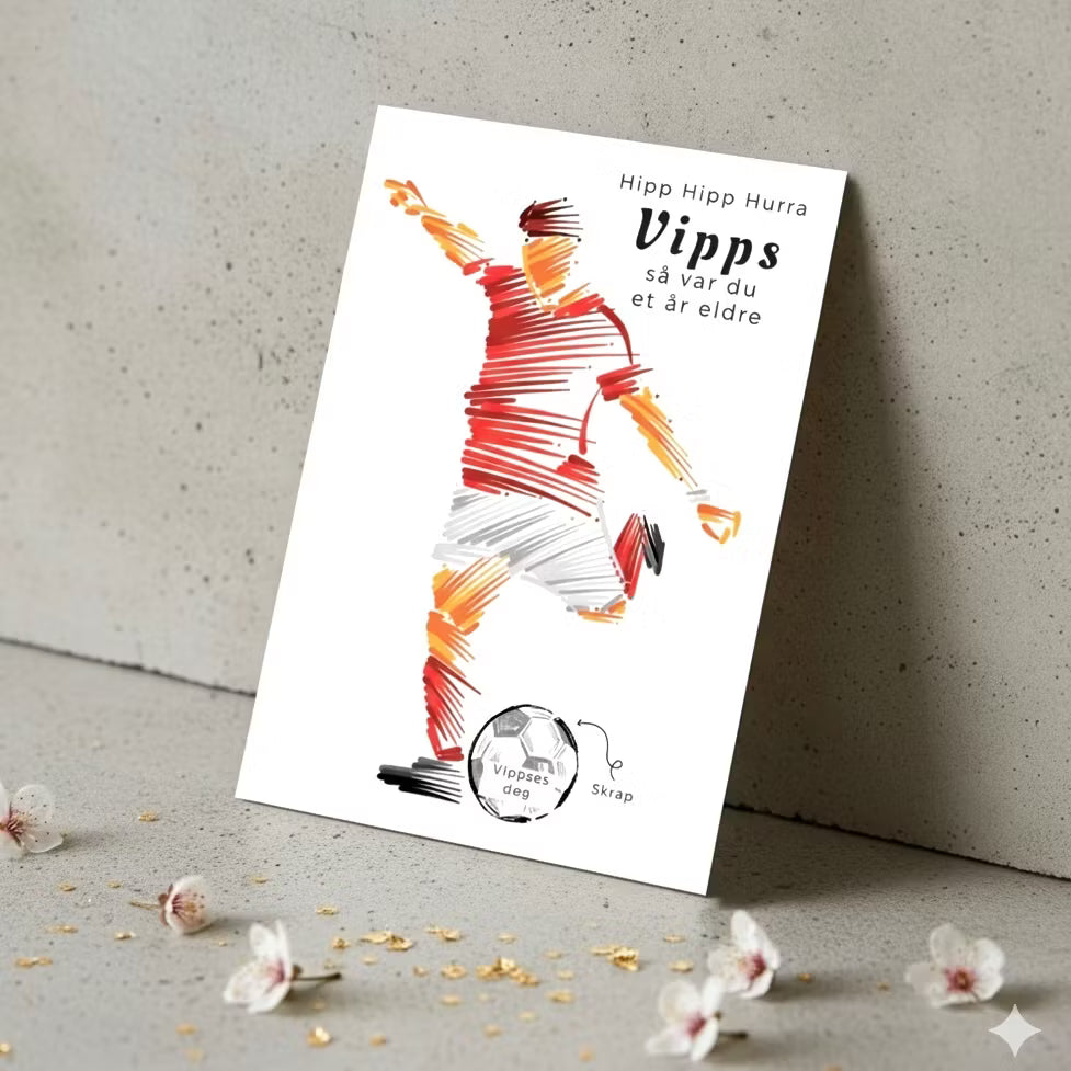 Vipps skrapekort fra Emerense – morsomme og personlige kort til alle anledninger. Skriv gaven, dekk med skrapemerket og la mottakeren skrape frem overraskelsen. Med konvolutt. Finnes også som standard anledningskort uten Vipps.
