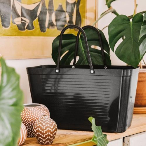 Stor Hinza Green Plastic-veske – svensk designveske av biobasert plast
